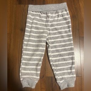 Carter’s Baby Boys Striped Fleece Pull On Pants - Grey 24M